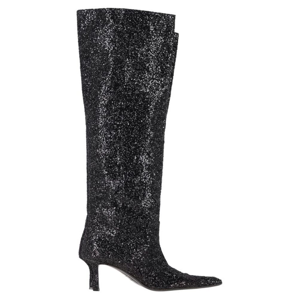 Alexander Wang Viola Slouch Knee-High Boots in Black Glitter